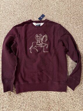 NOAH NYC Knights Templar Burgundy crewneck- Size Small